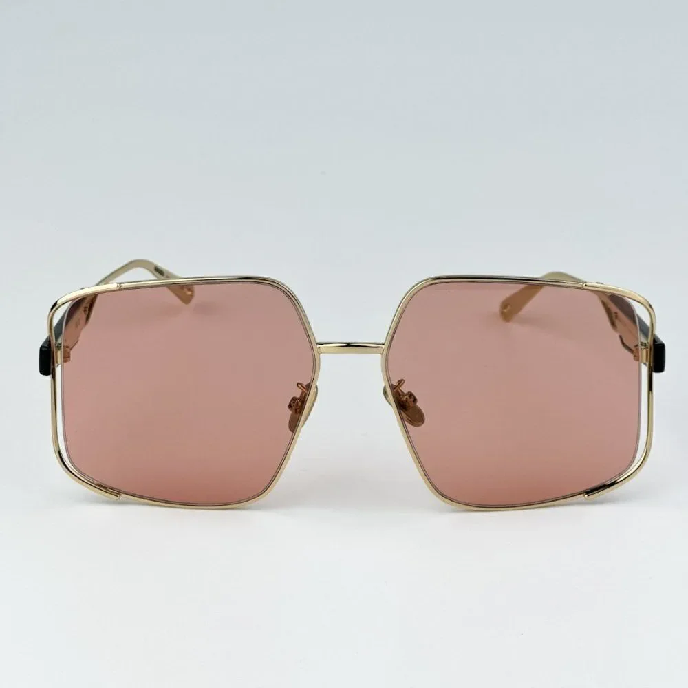 NEW Dior ARCHIDIOR S1U  B0E0 Gold Pink Women Oversized Square Sunglasses